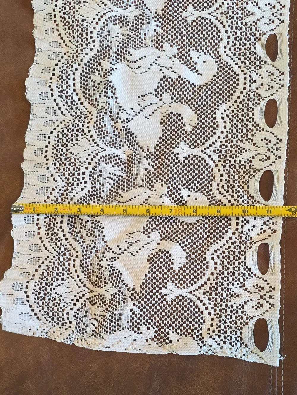 Vintage Cream Lace Geese Curtain Valance Window Treatment 24